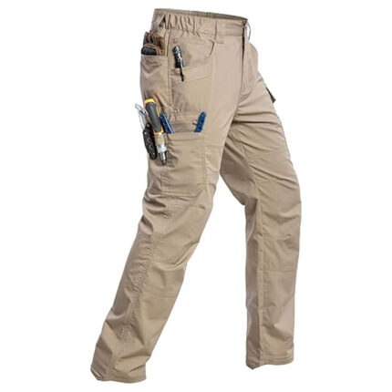 Men's Stretch Ripstop Work Pants Water Resistant Flex Cargo Pants