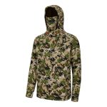 Men’s Fishing Fleece Hoodie with Neck Gaiter Water Resistant Performance Hunting