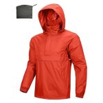 Men's Rain Jacket Waterproof Lightweight Packable Rain