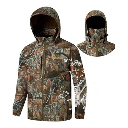 Hunting Fishing Softshell Jackets with Face Cover