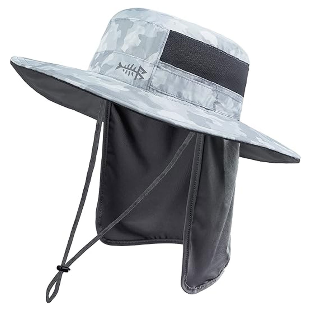18-1.jpg UPF 50+ Sun Fishing Hat Water Resistant with Detachable Neck Flap - Image 1